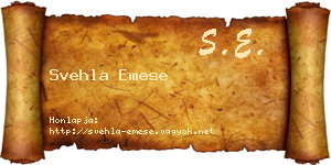 Svehla Emese névjegykártya